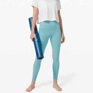 Lululemon Wunder Train HR High Rise Tight 28” OG Tidewater Teal Tiffany Blue